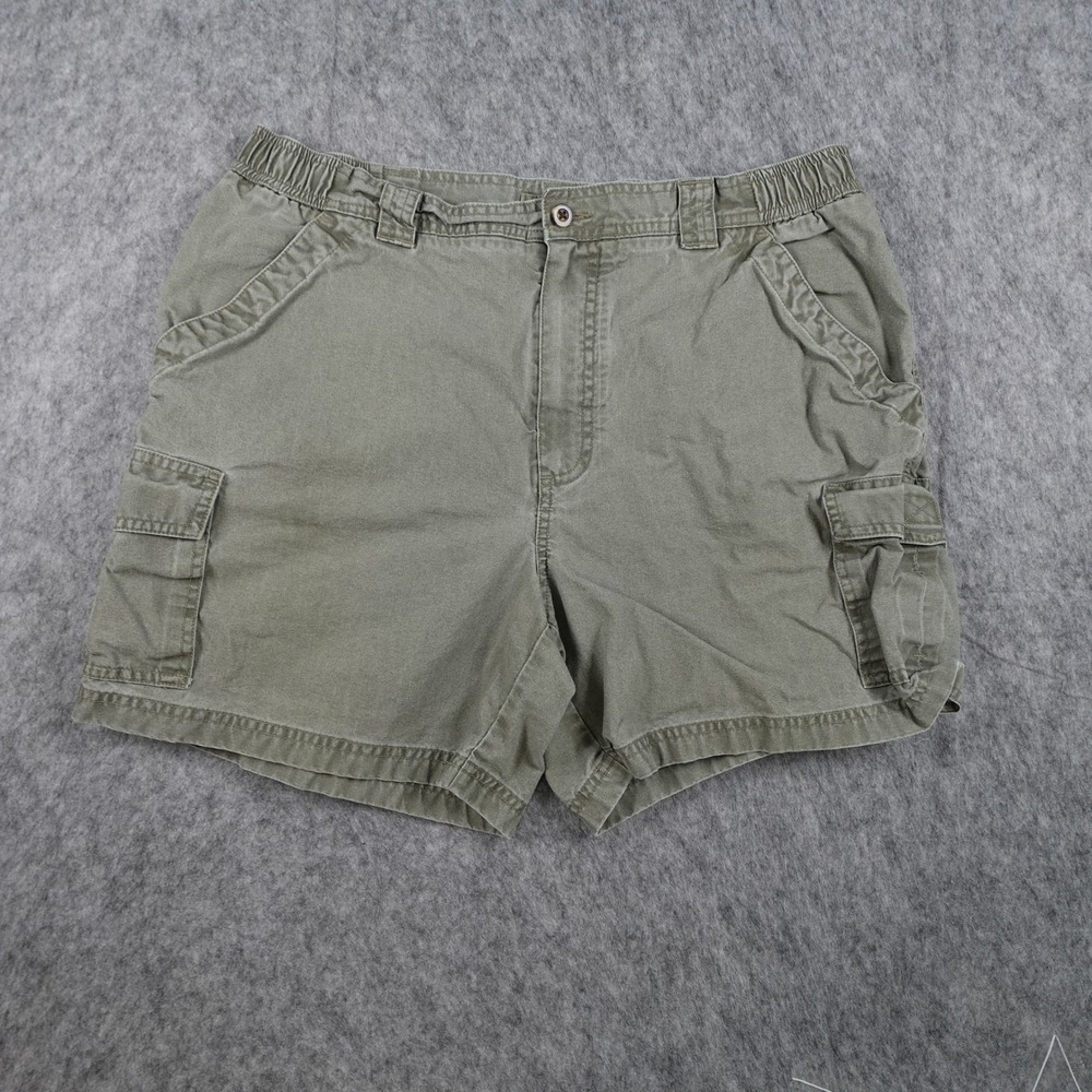 LL Bean Shorts Womens 32 Waist Green Cargo Cotton Outdoor Hiking Utility